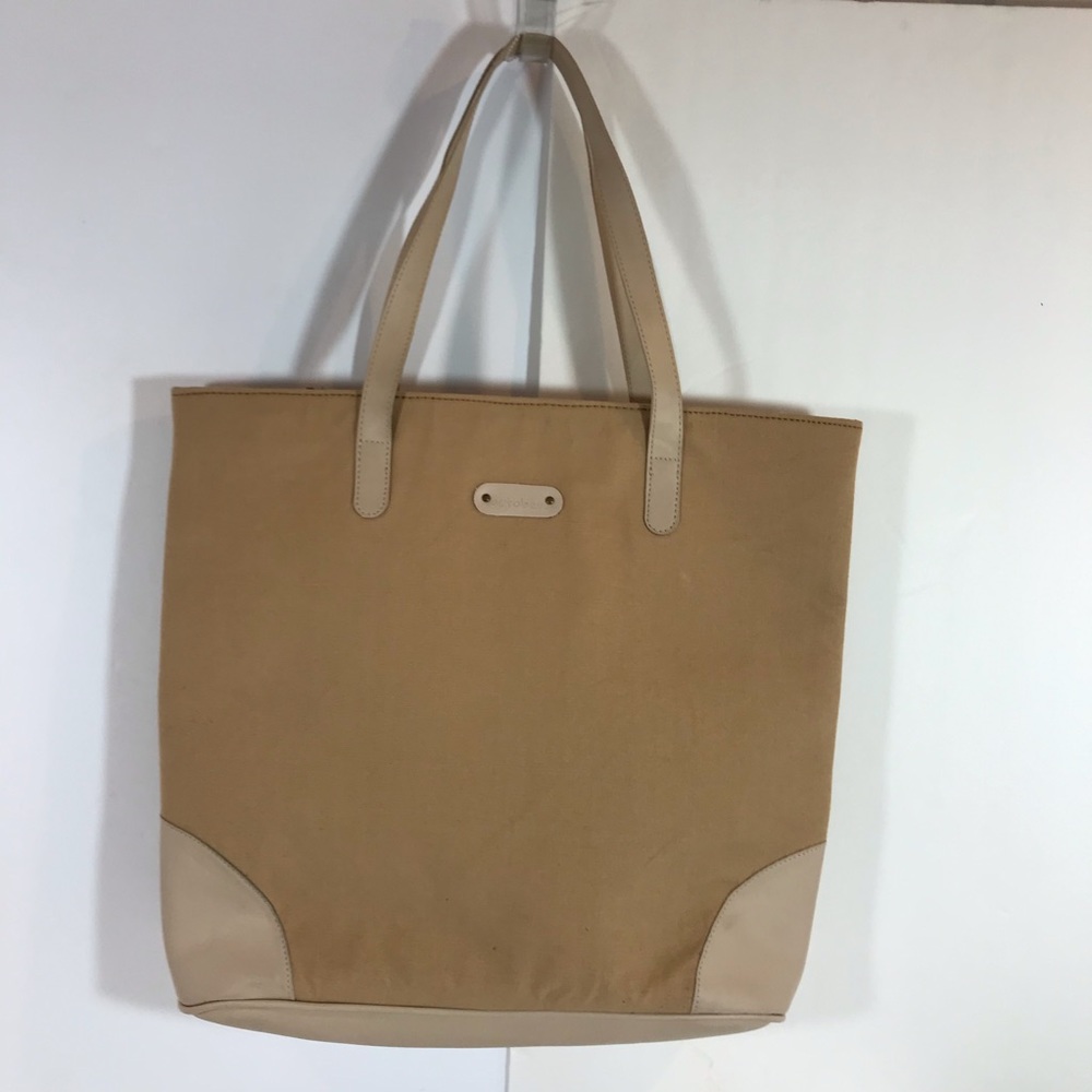 October Jaipur Almond canvas /vegan leather tote
